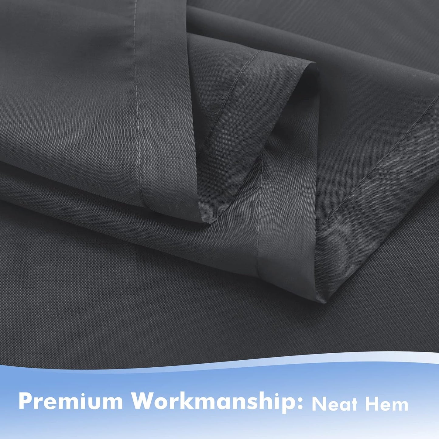 HolidayIdeas Outdoor Sheer Curtains for Patio Waterproof, 4 Panels - 54 x 84 Inch - Grey Light Filtering Voile Outside Curtains Grommet Drapes for Front Porch, Gazebo, Pergola, Backyard