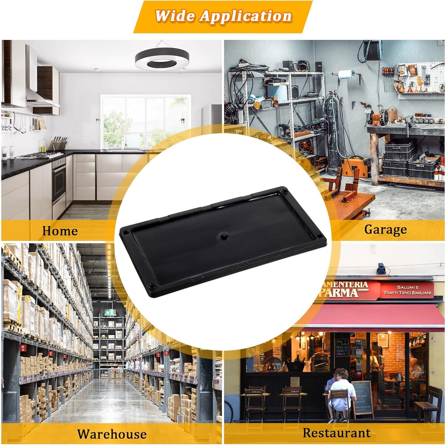 Qualirey 36 Pack Glue Traps for Rats and Snakes, Larger and Heavy Duty Baited Sticky Traps with Non Toxic Glue, Exterminator Plastic Mouse Indoor Board, Ready to Use, Safe to Children and Pets (Black)