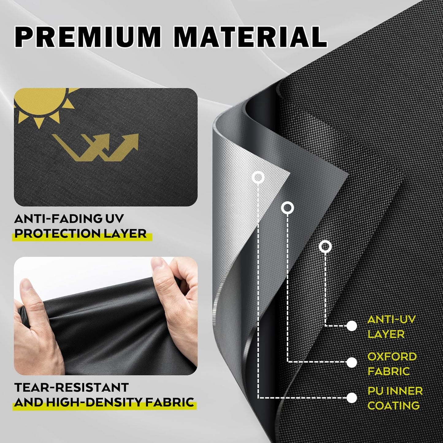 Griddle Cover for Member's Mark Pro Series 5-Burner Outdoor Gas Grill Model # G70305, Flat Top Grill Cover for Member's Mark 5 Burner Outdoor Griddle Model # G70306-Waterproof