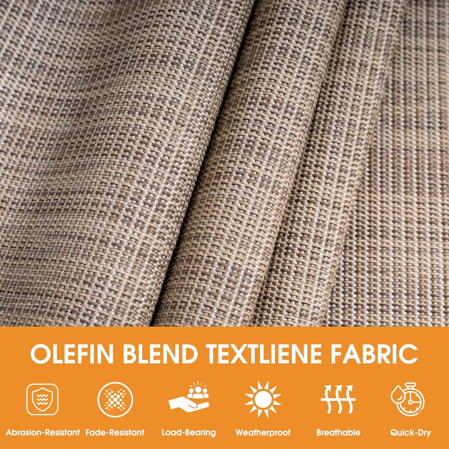 Lazy Daze Hammocks 11 FT Double Outside Hammock Quick Dry Olefin Fabric Hammock with Spreader Bar & Side Pocket for Outdoor Poolside Backyard 450 lbs Capacity, Khaki