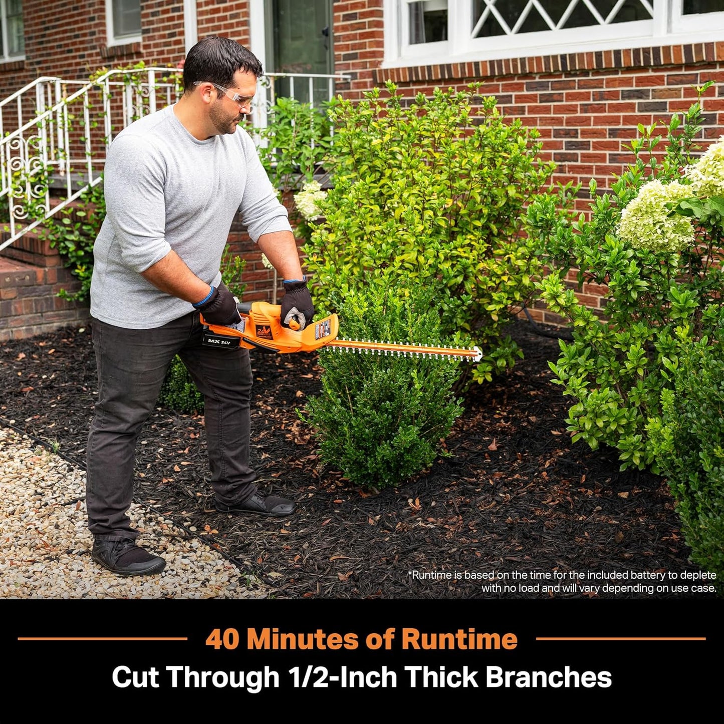 LawnMaster CLHT2422 Cordless Hedge Trimmer 24V Max with 2.0Ah Battery and a Charger