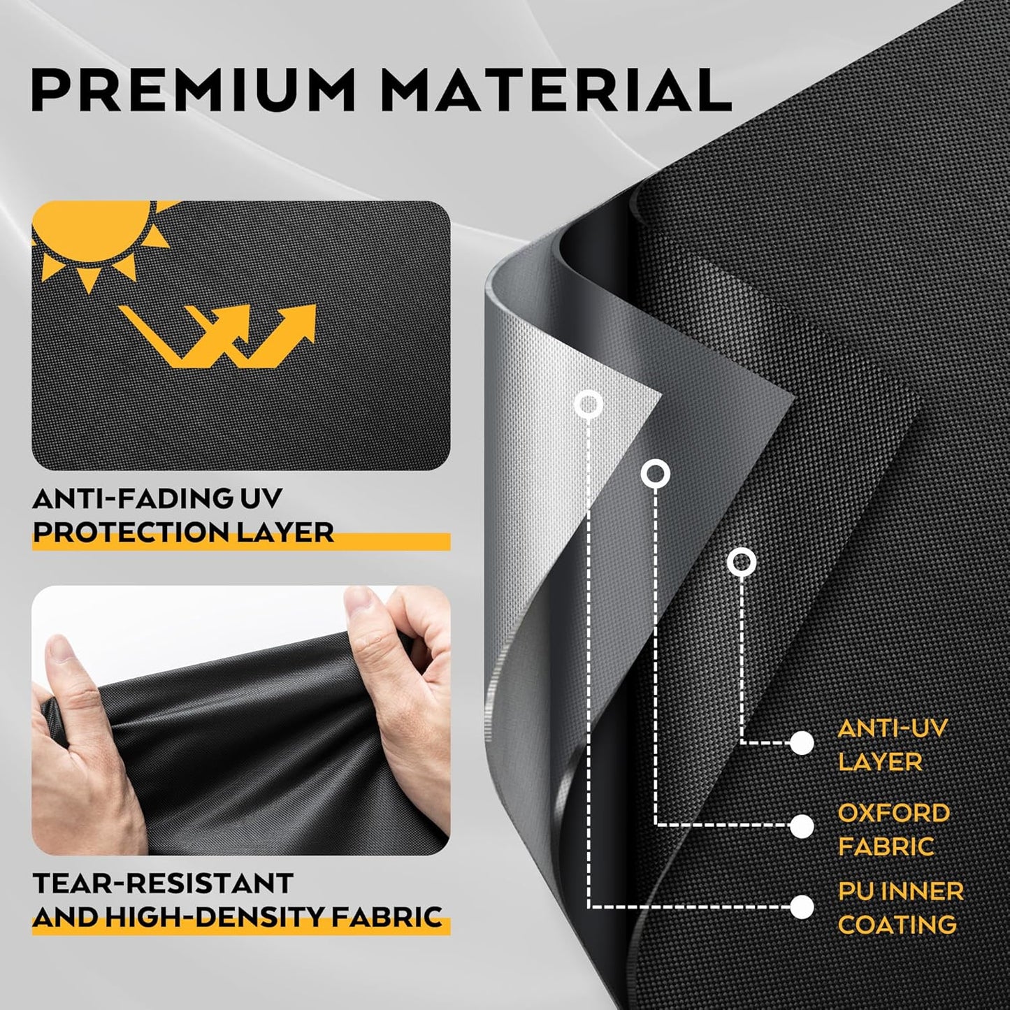 Outdoor Console Table Cover for Best Choice Products 48in 2-Shelf Table, Patio Table Cover for Outdoor Shelf/Sideboard Table/TV Table