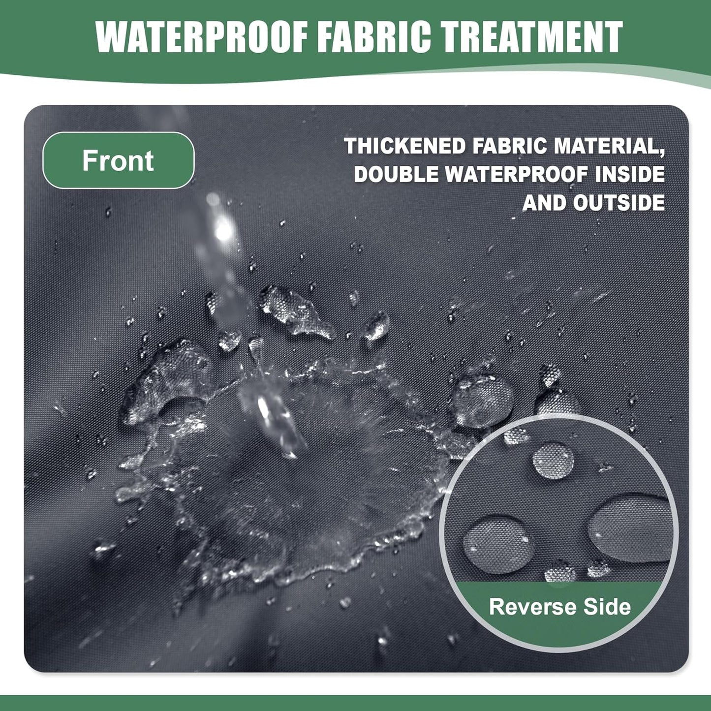 Chaise Lounge Cushions Outdoor Set of 4 - Waterproof and Fade Resistant Sun Lounger Replacement Cushions - Patio Lounger Pads with Removable Cover for Pool, Deck, 72 x 21 x 3 Inch, Dark Grey