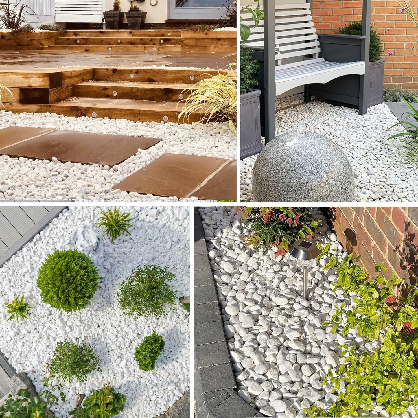 Large Pebbles for Landscaping 40lbs, 2-3 Inch White River Rocks for Aquarium, High Polished Natural Decorative Stones for Vase Filler Fish Tank Gardening