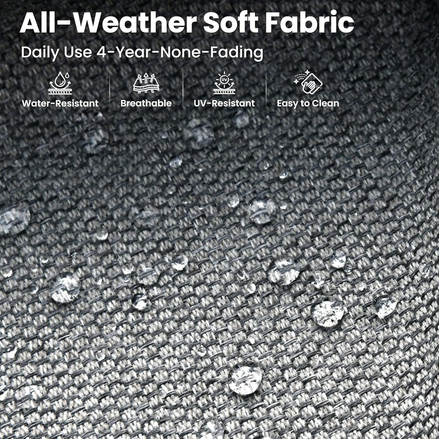 ovios 8 Pieces Patio Furniture Set Outdoor Sectional Sofa Couch with Rocking Swivel Chairs Deep Seat Chaise Comfy Cushions, Modern Modular Wicker Rattan Conversation Set, Dark Grey