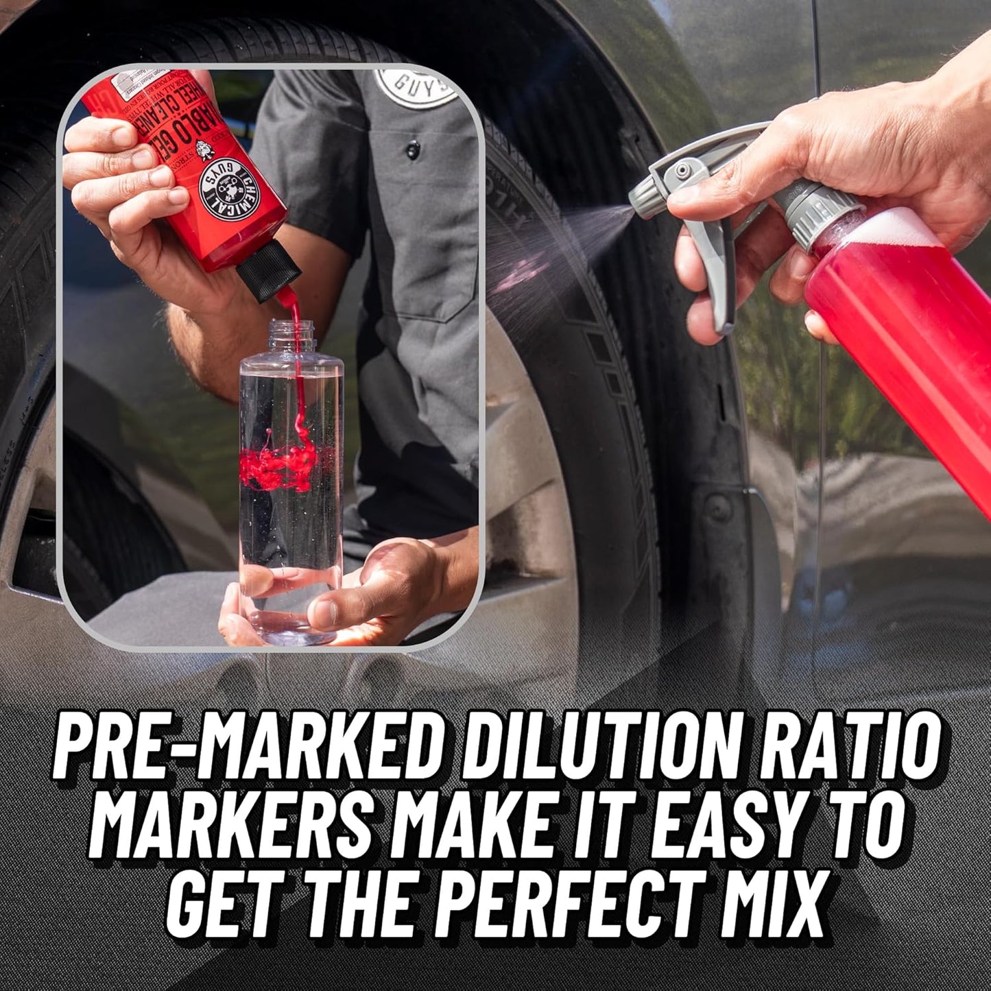 Chemical Guys Acc_121.16HD3 Acc_121.16HD-3PK Chemical Resistant Heavy Duty Bottle and Sprayer, 16 oz, Pack of 3