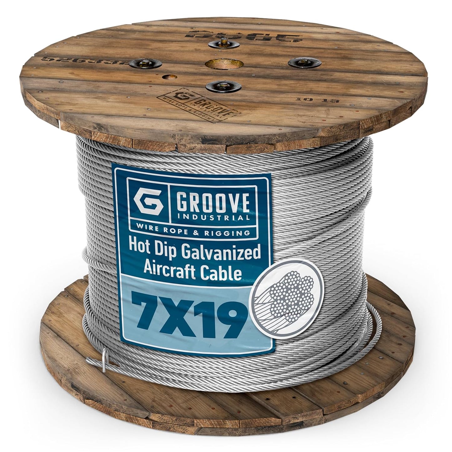 1/4’’ 7x19 Hot Dip Galvanized Aircraft Cable – Steel Wire Rope - 450 Feet