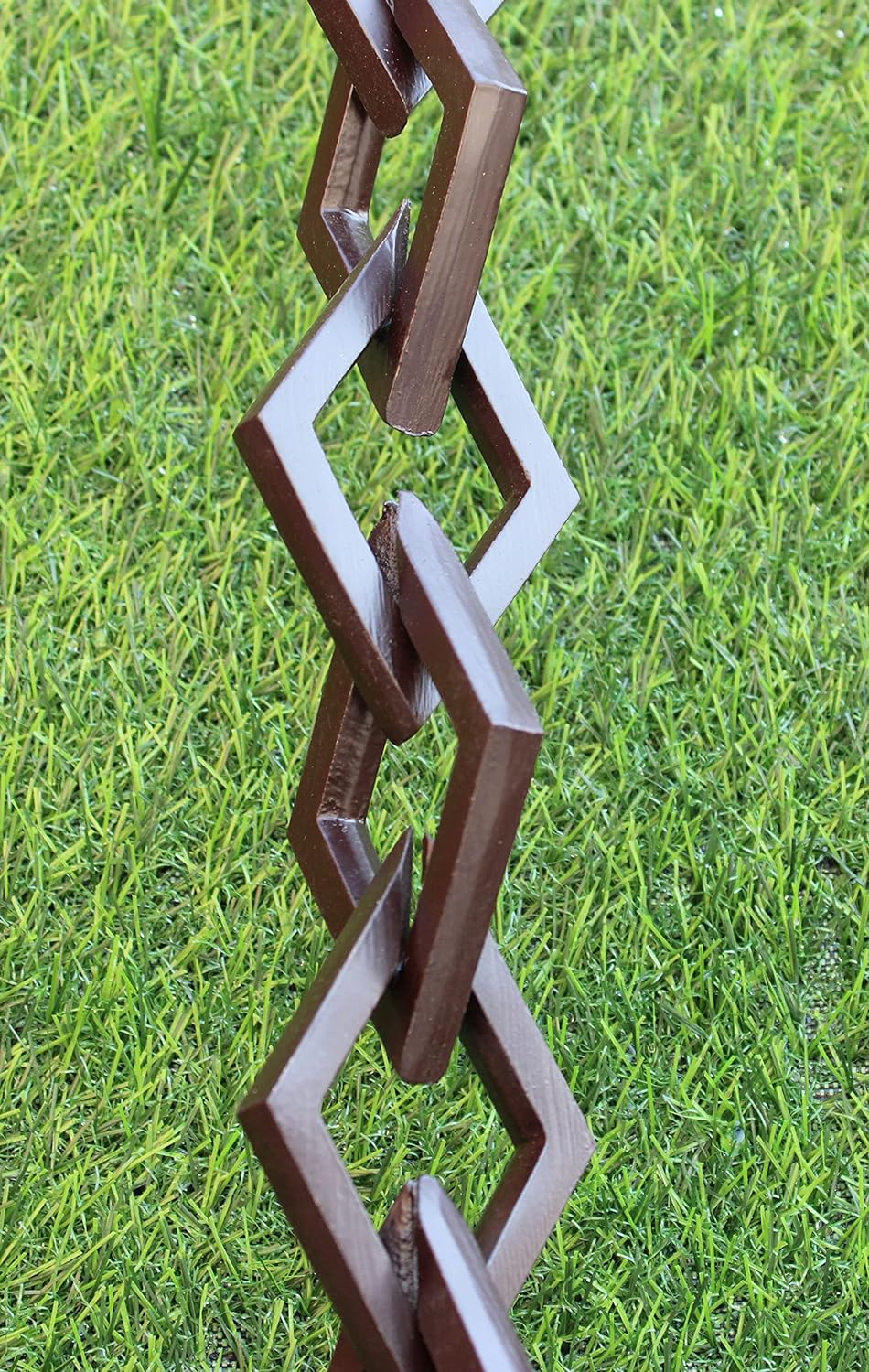 KAM Home Diamond Links Rain Chain with Installation Kit (Brown, 11)