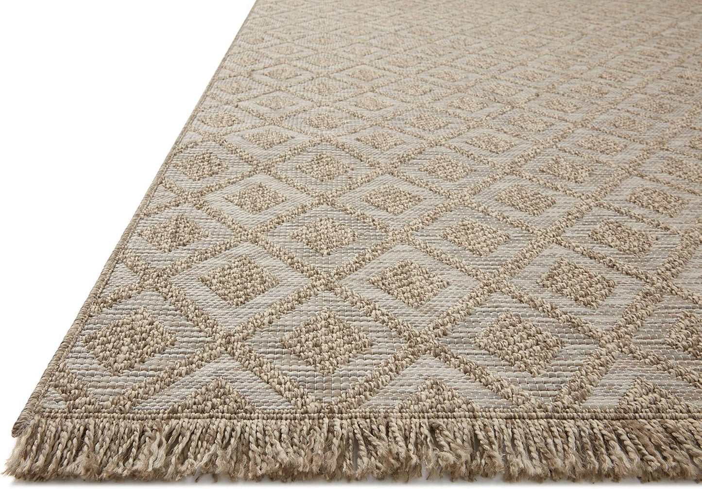 Loloi Dawn Collection Indoor/Outdoor DAW-07 Light Brown 5'-1" x 7'-7" Area Rug