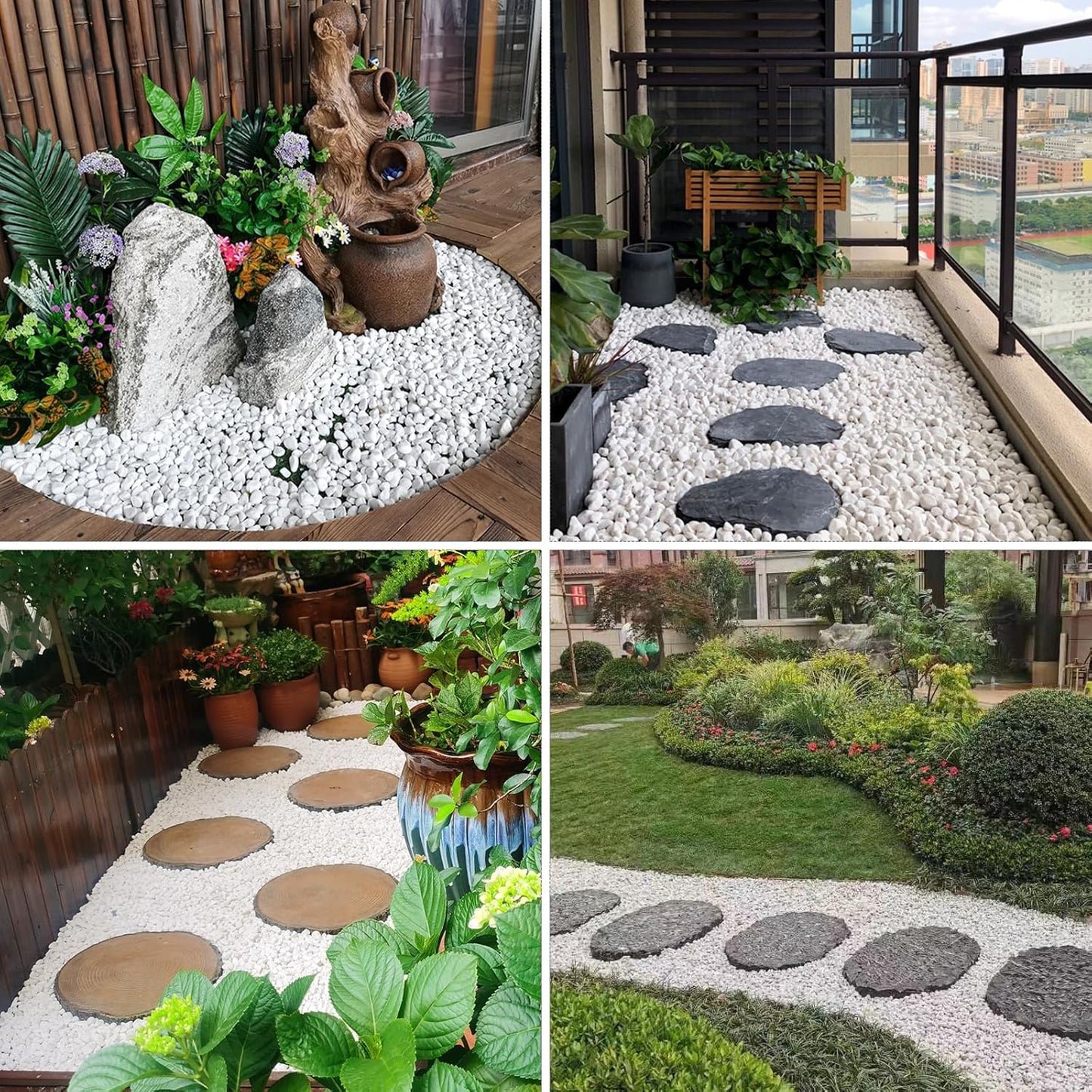 5lbs White Pebbles for Indoor Plants, 3/8inch Small Rocks for Succulent Cactus Planters, Natural Polished Pebbles, River Rocks for Plants, Vases, Garden