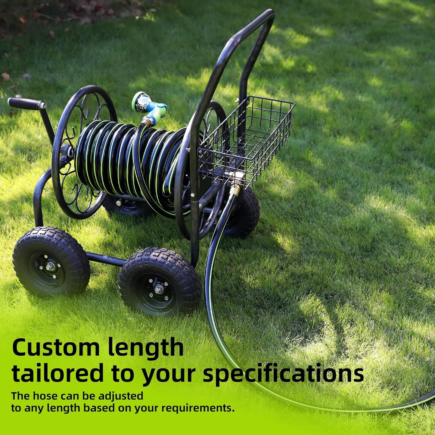 Worth Leader Garden Hose 3/4 in. x 50 ft. -No Kink, Flexible, Leakproof, Male/Female -Heavy Duty Durable 5 Layers PVC Rubber Lightweight Water Pipe for Gardening, Agriculture & Lawn Care -500PSI Burst