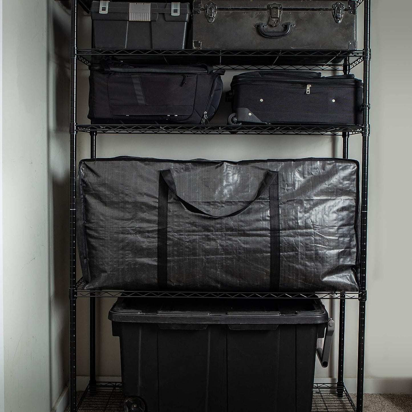 BAG-THAT! 68.5 GAL 2 Pack XXL Jumbo Extra Large Heavy Duty Stronger Handles Storage Bags Moving Totes Zippered Reusable Wrap Around Handle Storage Totes