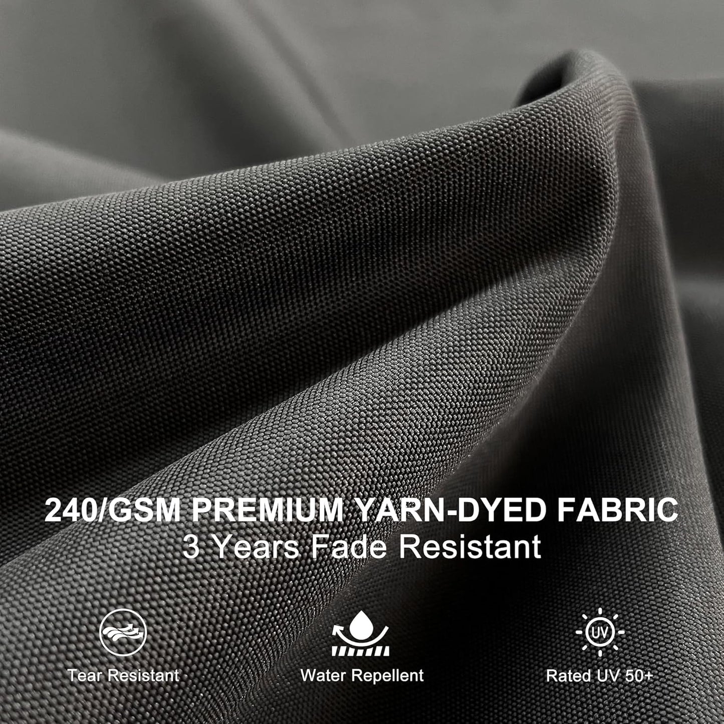 PURPLE LEAF 10 Feet Patio Umbrella Outdoor Round Umbrella Large Cantilever Umbrella Windproof Offset Heavy Duty Sun for Garden Deck Pool Patio, Black