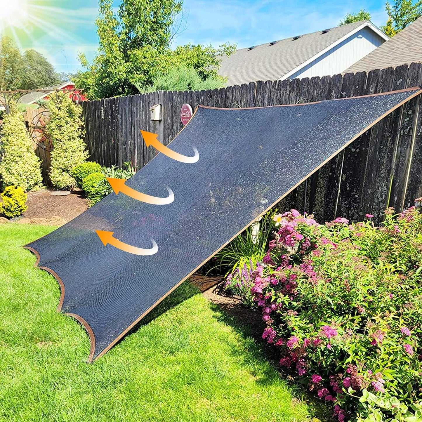 QLOFEI 20'x30' Shade Cloth - for Plants Greenhouse, 70% Sunblock Shade Sails -for Outdoor Garden Pergola Patio Lawn Sun Shade Cloths for Kennel Chicken Coop Easier to Hang Plant Shade Net Cover