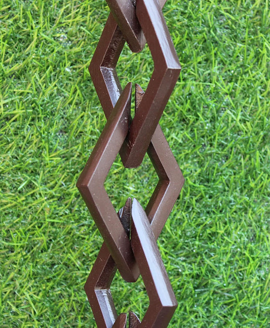 KAM Home Diamond Links Rain Chain with Installation Kit (Brown, 9)