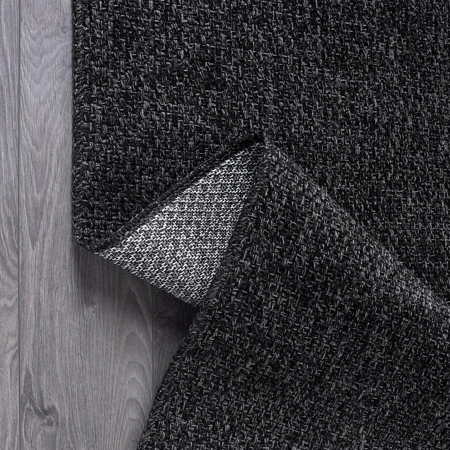 Easy Jute Rug 9x12 Indoor Outdoor Natural Rugs Solid Fiber Rug Woven Area Rug Boho Easy Clean Inside Carpet for Living Room Bedroom Dining Room Hallway or Outdoor Patio Porch (9 X 12 Dark Grey)