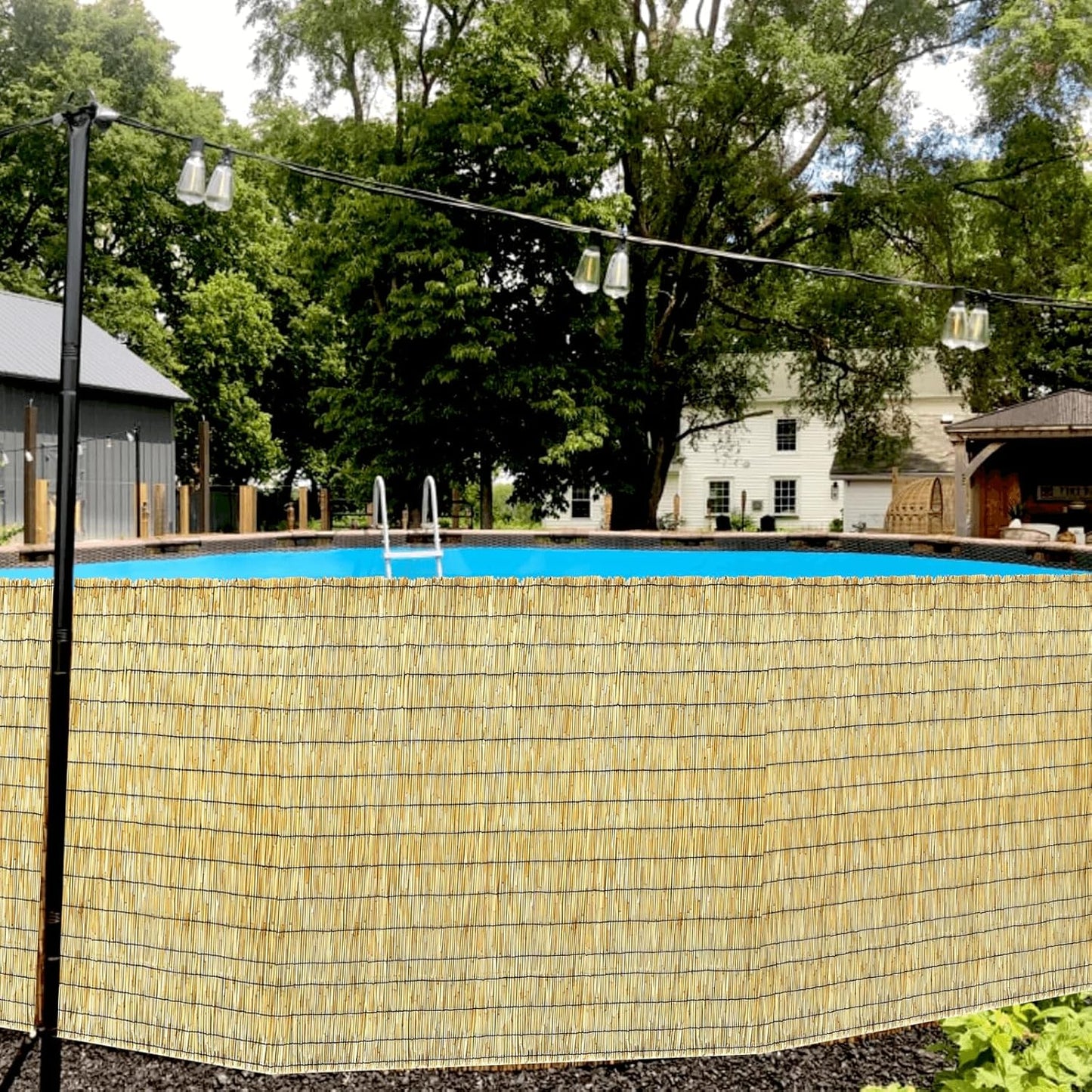 Bamboo Reed Fencing, Natural Reed Fence Rolls 4 Feet High, Decorative Bamboo Privacy Curtains for Patio Garden Balcony Backyard Outdoor, 4 x 16 FT