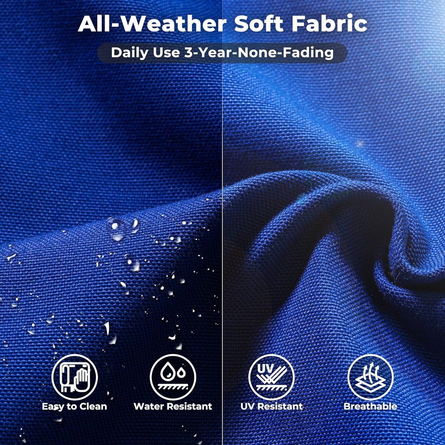 ovios 9 Pieces Patio Furniture Set, Outdoor Wicker Sectional Sofa with 30" Fire Pit Table Swivel Chair, Modern Modular Deep Seat Rattan Couch Conversation Sets, Navy Blue