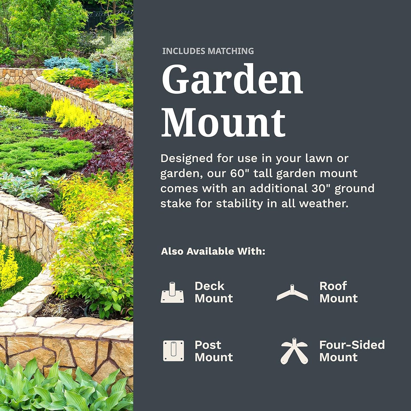 EZ Vane Steel USA Flag Weathervane 80” Height, Includes Metal Garden Mount, Wind Cups & Brackets | Hand-Crafted and Family-Owned, Made in The USA with Triple Powder Coating, Limited