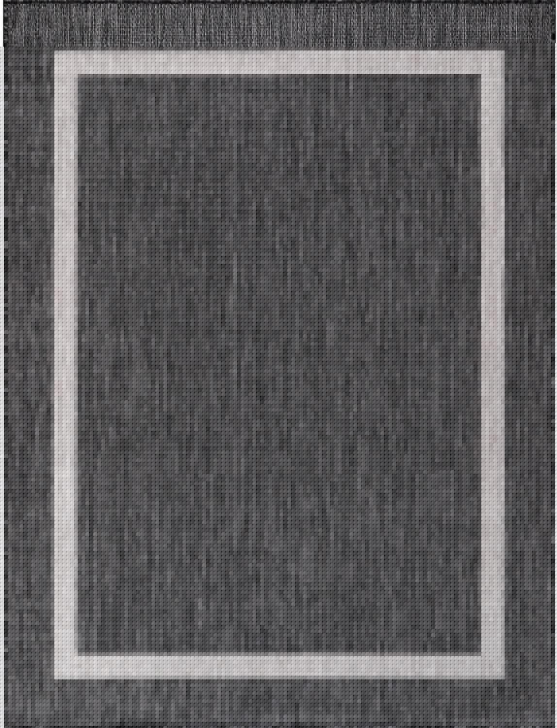 Bordered Outdoor Rug 8x10 Washable Outside Carpet for Indoor Patio Porch Waterproof Easy Cleaning Non Shedding Area Rugs Gray 8 x 10