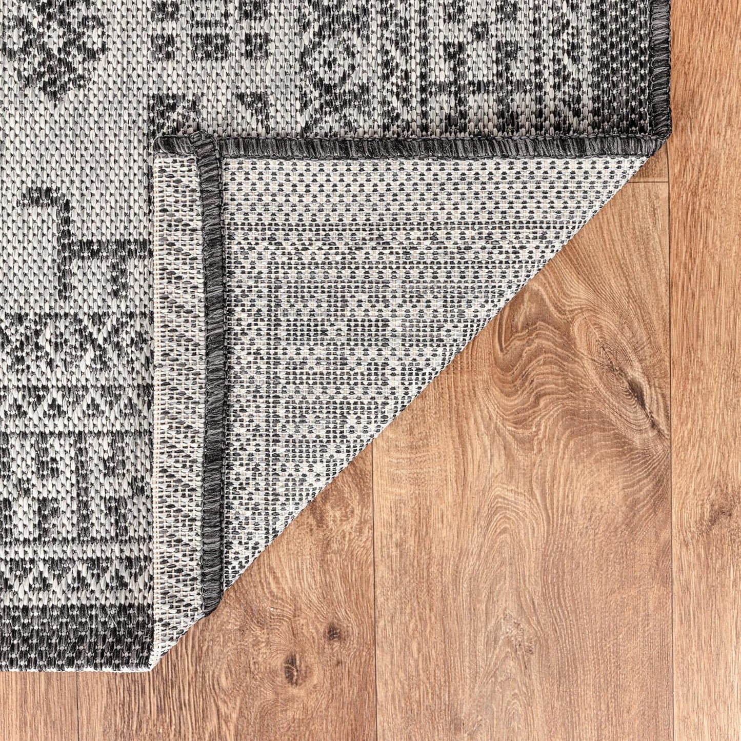 Keen Home Design Terrace Outdoor Round Rug - 5ft Round Washable Indoor/Outdoor Rug for Patio, Kitchen, Balcony, Beach, Garden, Deck and Porch, Size: 5'3" Round