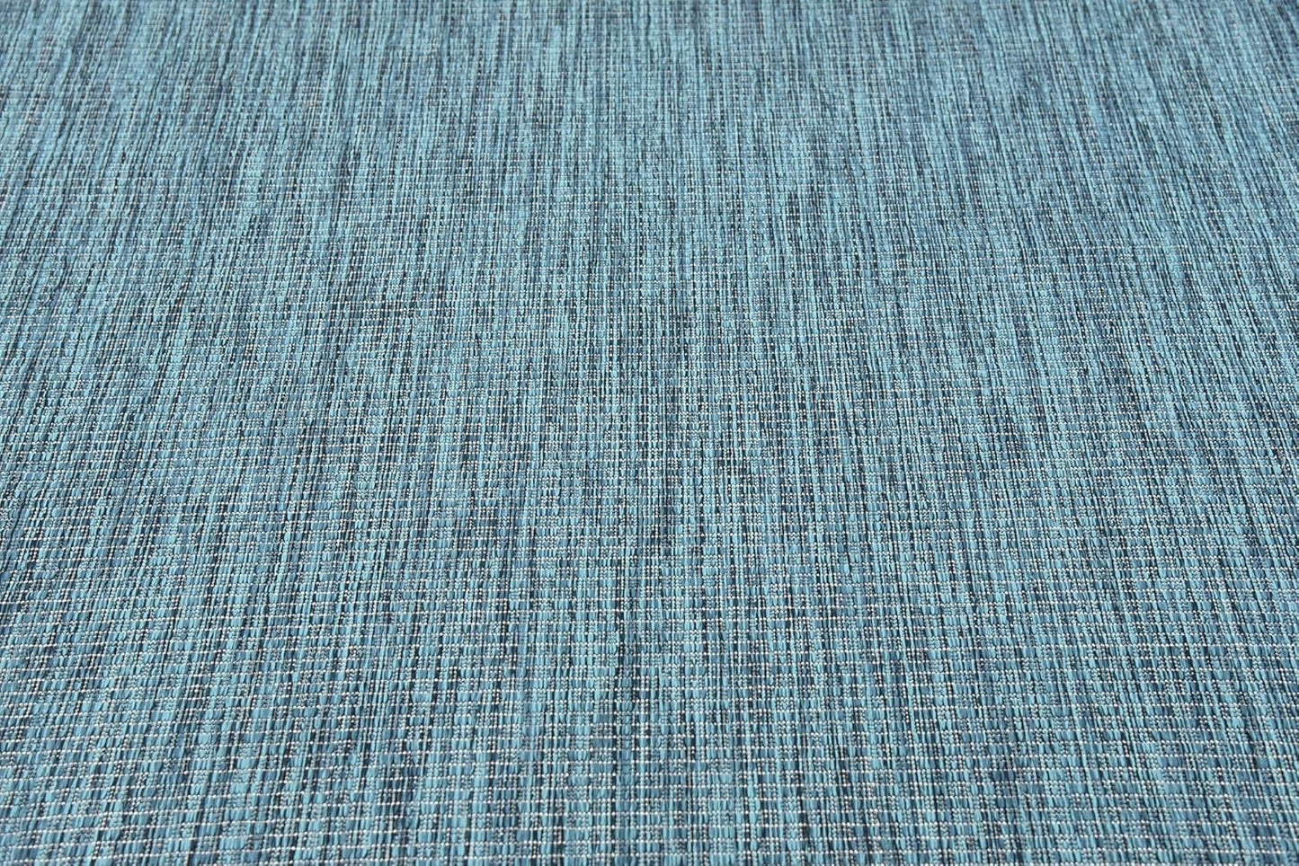 Unique Loom Collection Casual Transitional Solid Heathered Indoor/Outdoor Flatweave Area Rug (6' 1" x 9' Rectangle, Teal/Navy Blue)