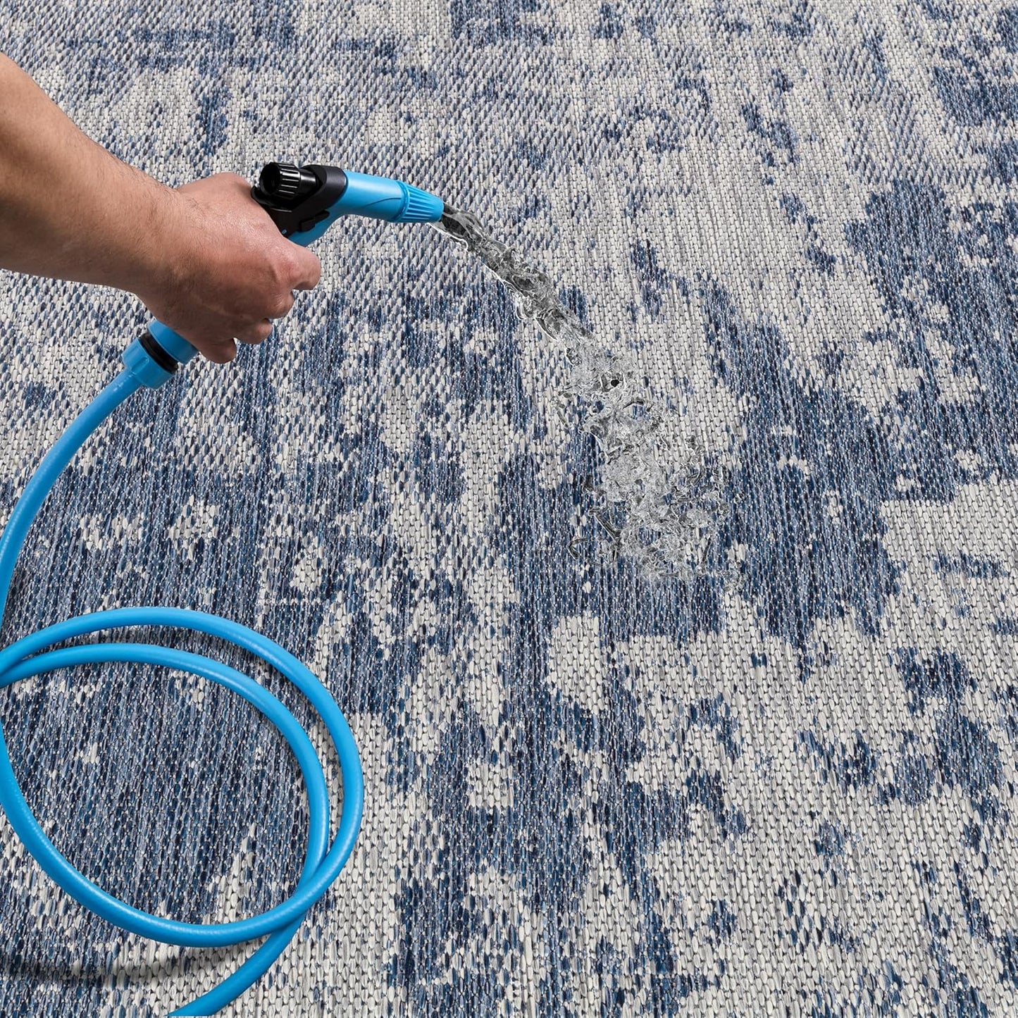 Keen Home Design Terrace Outdoor Runner Rug - 2x6 Washable Indoor/Outdoor Rug for Patio, Kitchen, Balcony, Beach, Garden, Deck and Porch, Size: 2'2"x5'7"