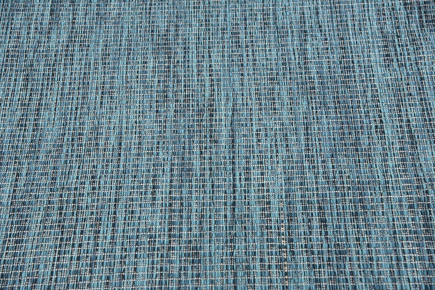 Unique Loom Collection Casual Transitional Solid Heathered Indoor/Outdoor Flatweave Area Rug (4' 1" x 6' 1" Rectangle, Teal/Navy Blue)