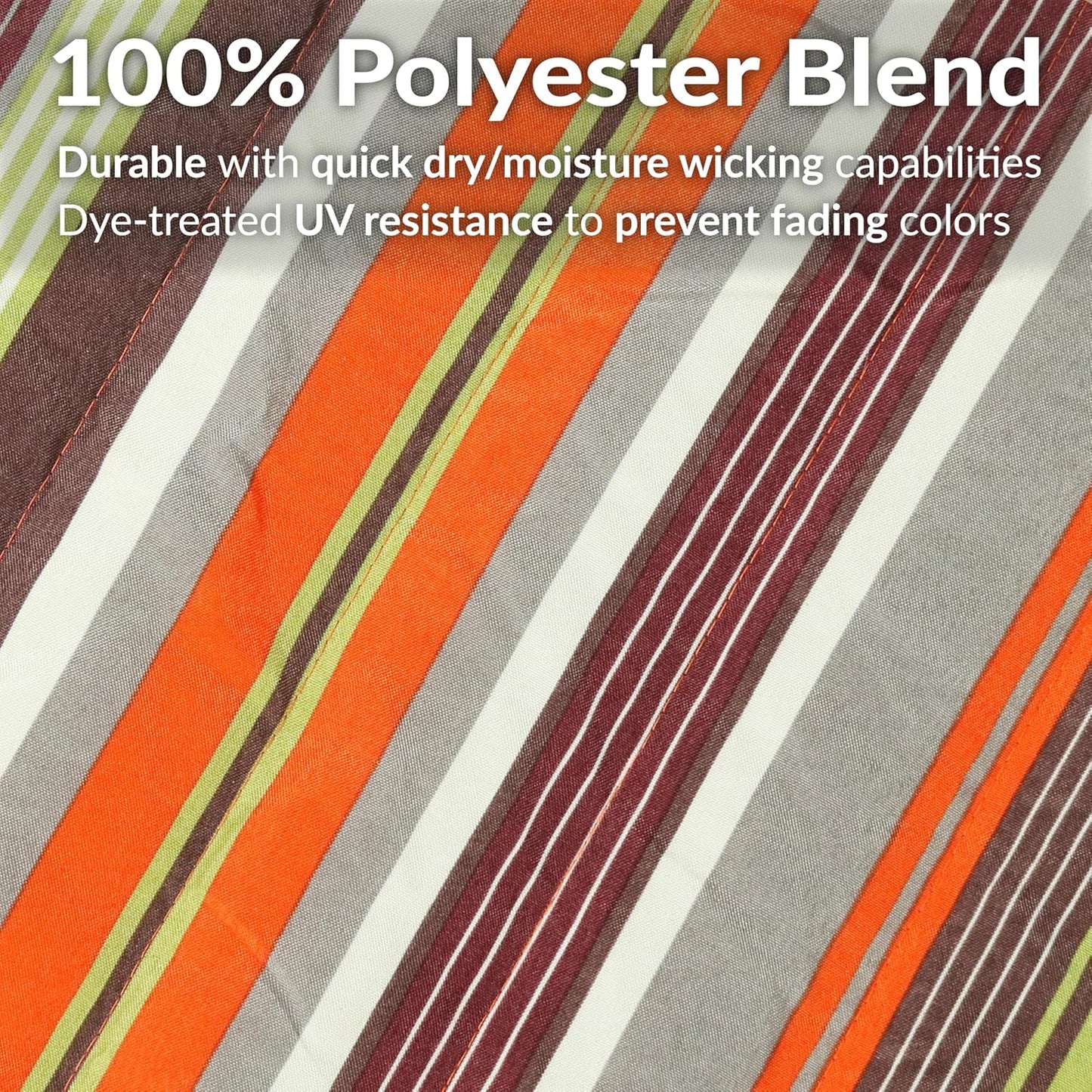 Sunnydaze Quilted Outdoor Hammock with Spreader Bars - Heavy-Duty 450-Pound Capacity Double Hammock for Outside - Canyon Sunset