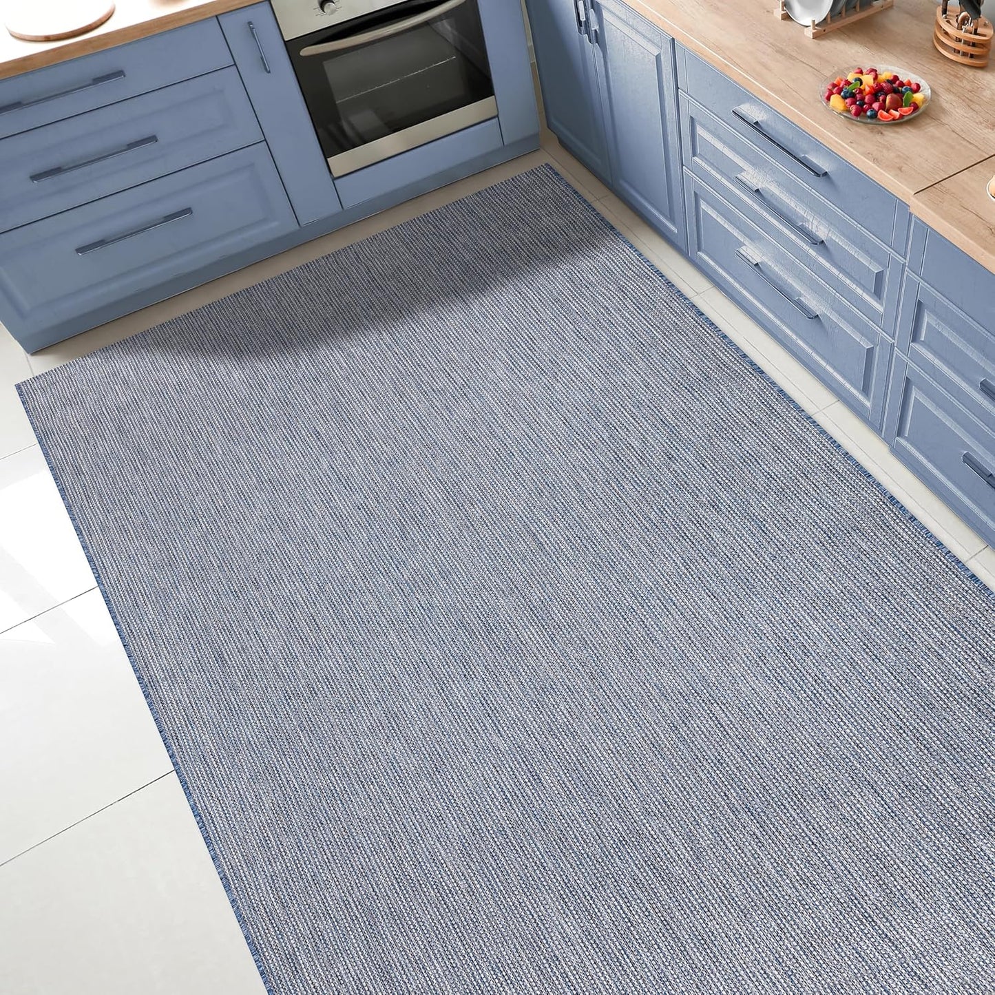 Keen Home Design Terrace Outdoor Area Rug - 4x6 Washable Indoor/Outdoor Rug for Patio, Kitchen, Balcony, Beach, Garden, Deck and Porch, Size: 3'10"x5'7"