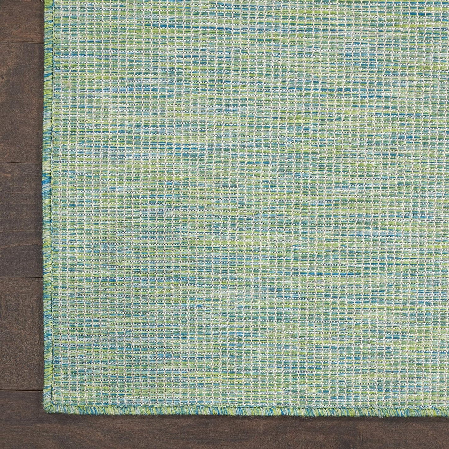 Nourison Positano Indoor/Outdoor Blue/Green 5' x 7' Area Rug, Easy Cleaning, Non Shedding, Bed Room, Living Room, Dining Room, Backyard, Deck, Patio (5x7)