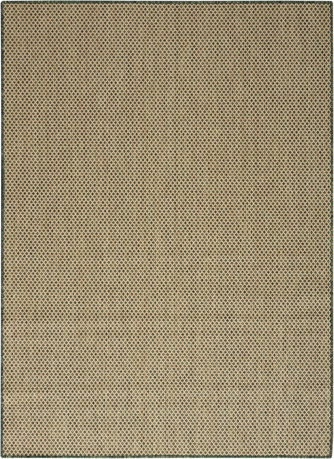 Nourison Home Courtyard Green 4' x 6' Area Rug - Easy Clean, Non Shedding, Bed Room, Living Room, Dining Room, Kitchen (4' x 6')