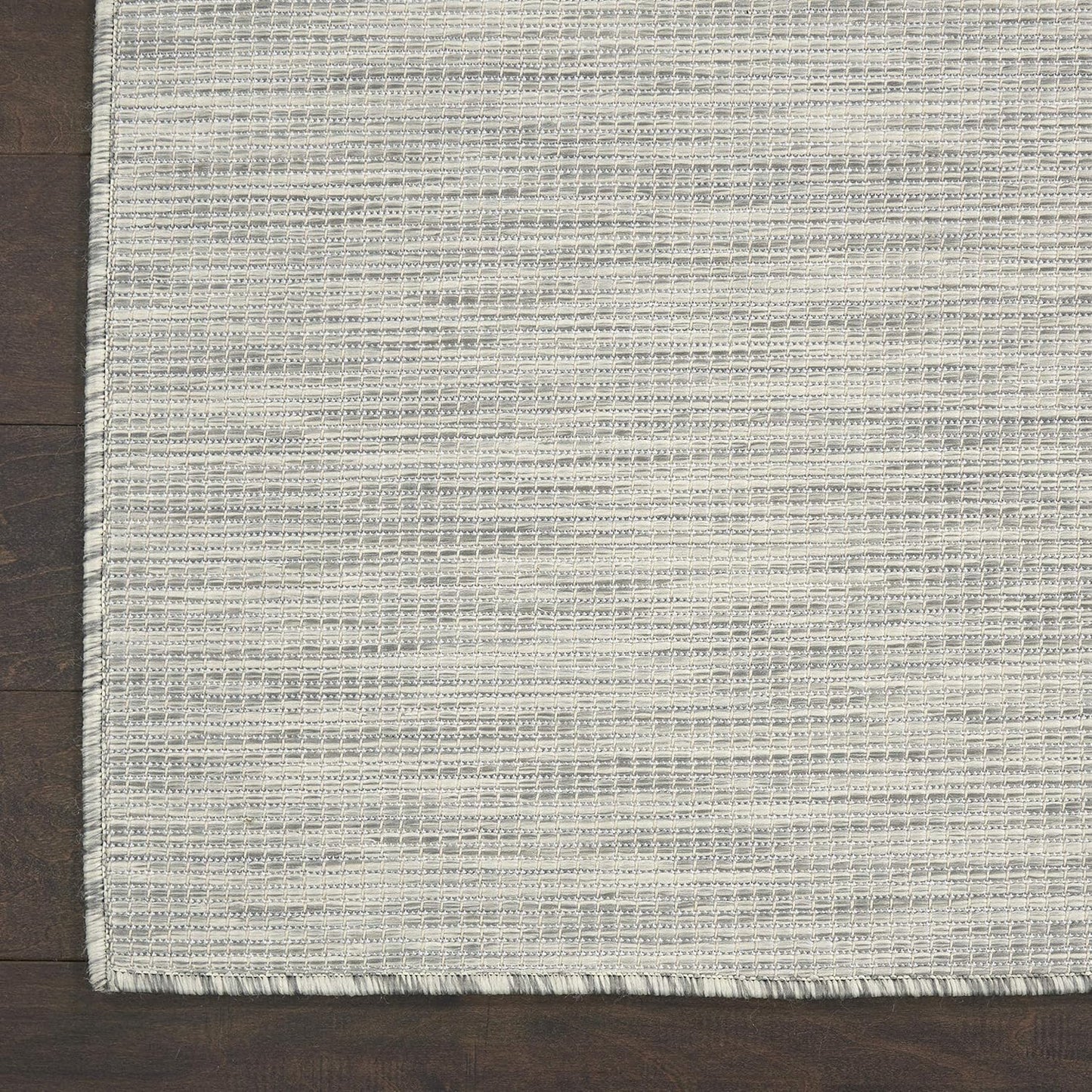 Nourison Positano Indoor/Outdoor Light Grey 2'2" x 8' Area Rug, Easy Cleaning, Non Shedding, Bed Room, Living Room, Dining Room, Backyard, Deck, Patio (2x8)