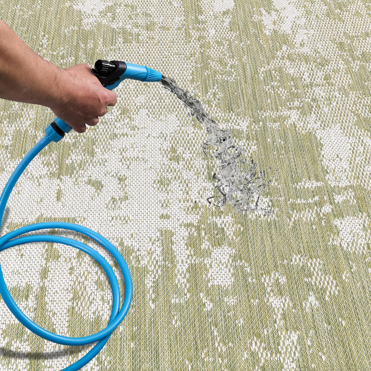 Keen Home Design Terrace Outdoor Area Rug - 12x15 Washable Indoor/Outdoor Rug for Patio, Kitchen, Balcony, Beach, Garden, Deck and Porch, Size: 12'x15'