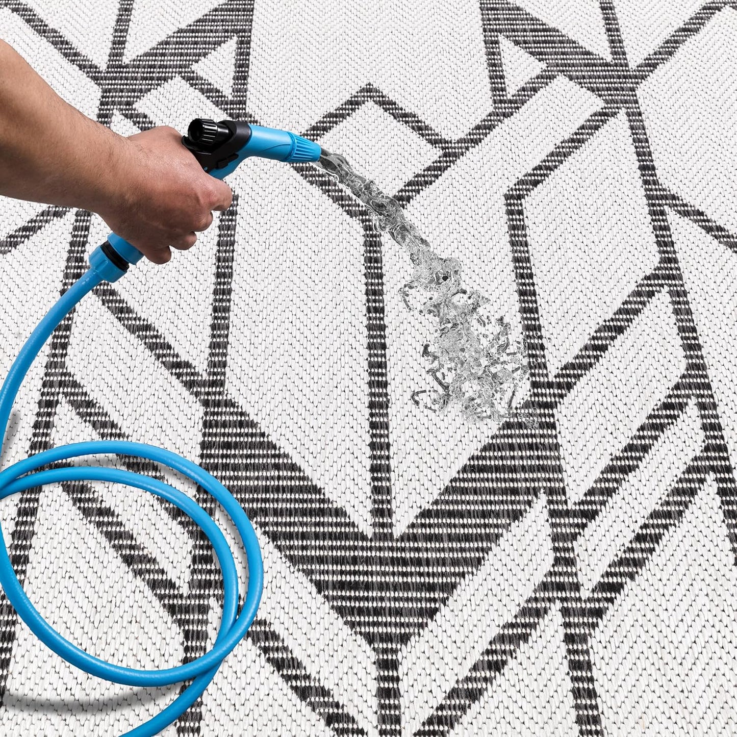 Keen Home Design Terrace Outdoor Throw Rug - 3x5 Washable Indoor/Outdoor Rug for Patio, Kitchen, Balcony, Beach, Garden, Deck and Porch, Size: 3'x5'