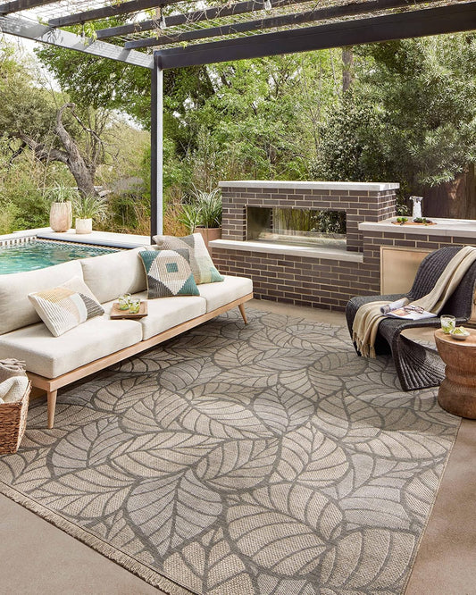 Loloi Dawn Collection Indoor/Outdoor DAW-05 Taupe 5'-1" x 7'-7" Area Rug